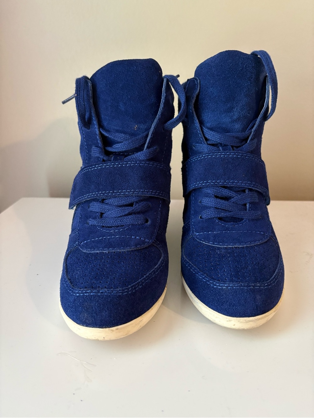 Ash Blue High-Top Women's Sneakers